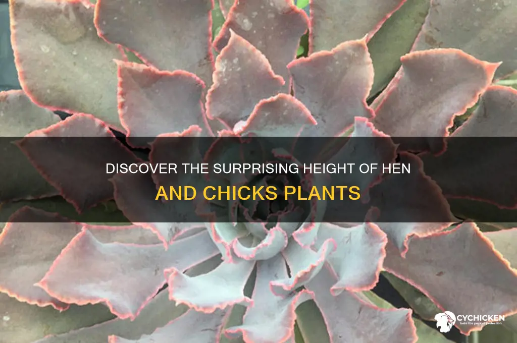 how tall do hen and chicks grow