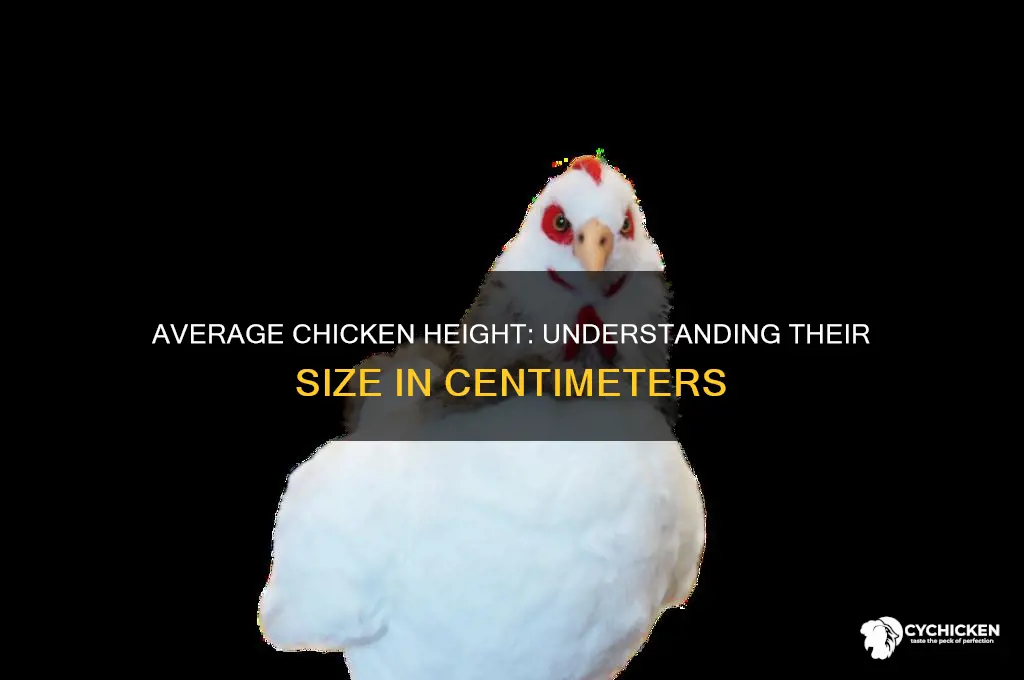 how tall is a chicken in cm
