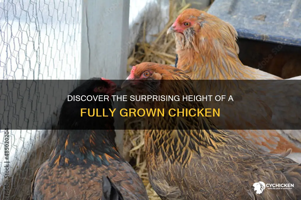 how tall is a full grown chicken
