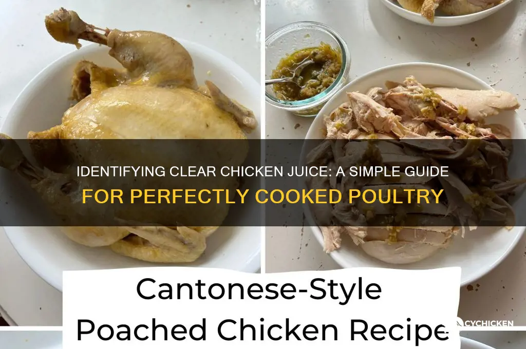 how tell that chicken juice is clear