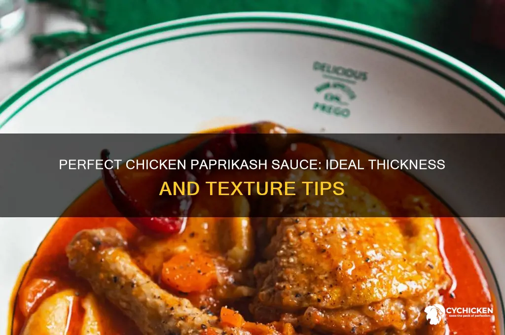 how thick should chicken paprikash sauce be