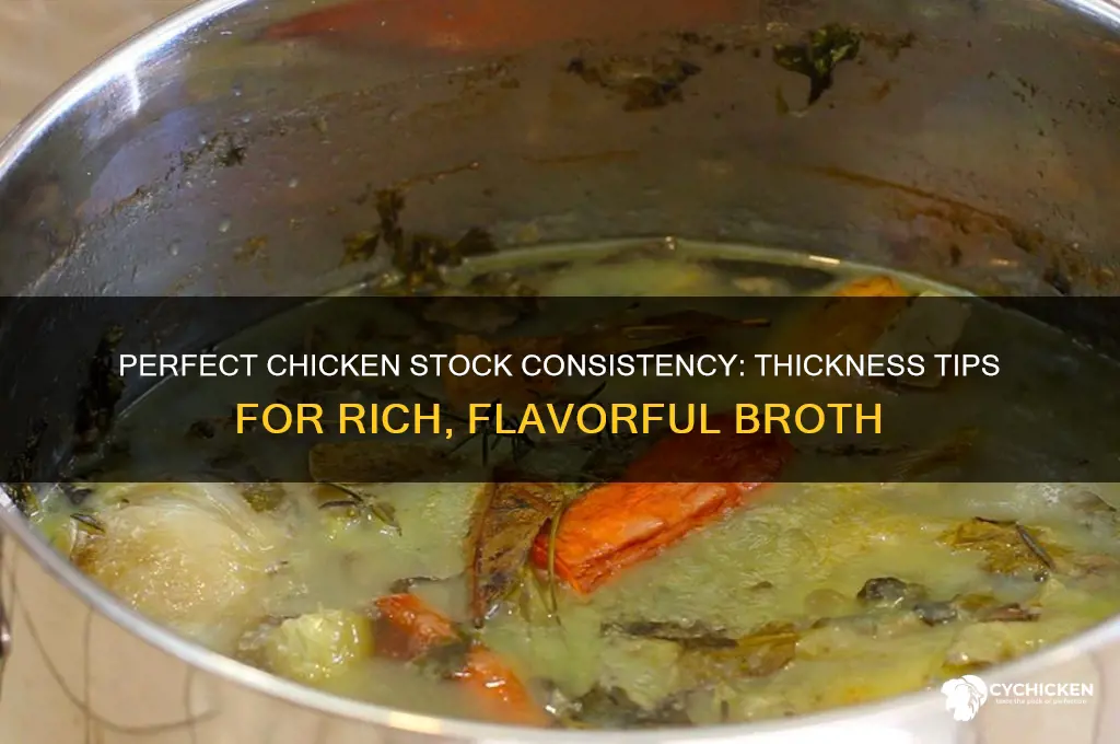 how thick should my chicken stock be