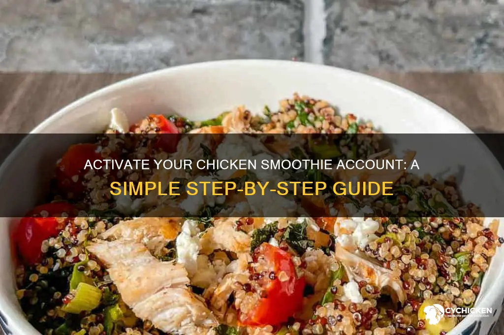how to activate a chicken smoothie account