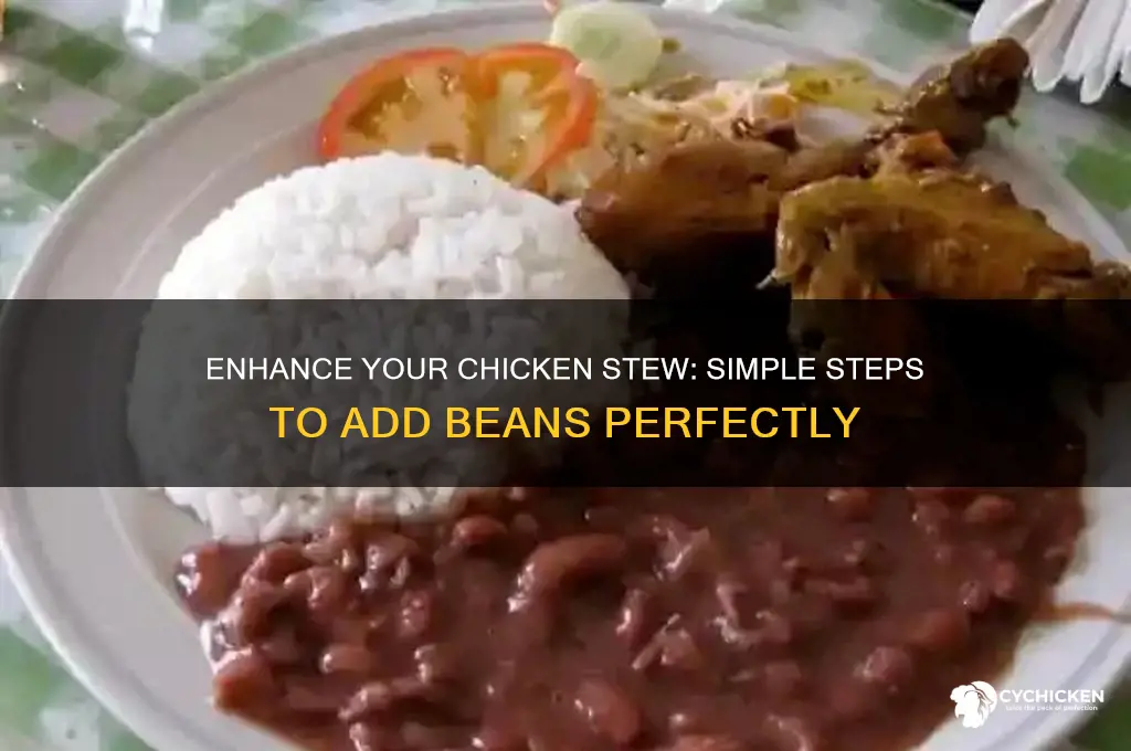 how to add beans to chicken stew