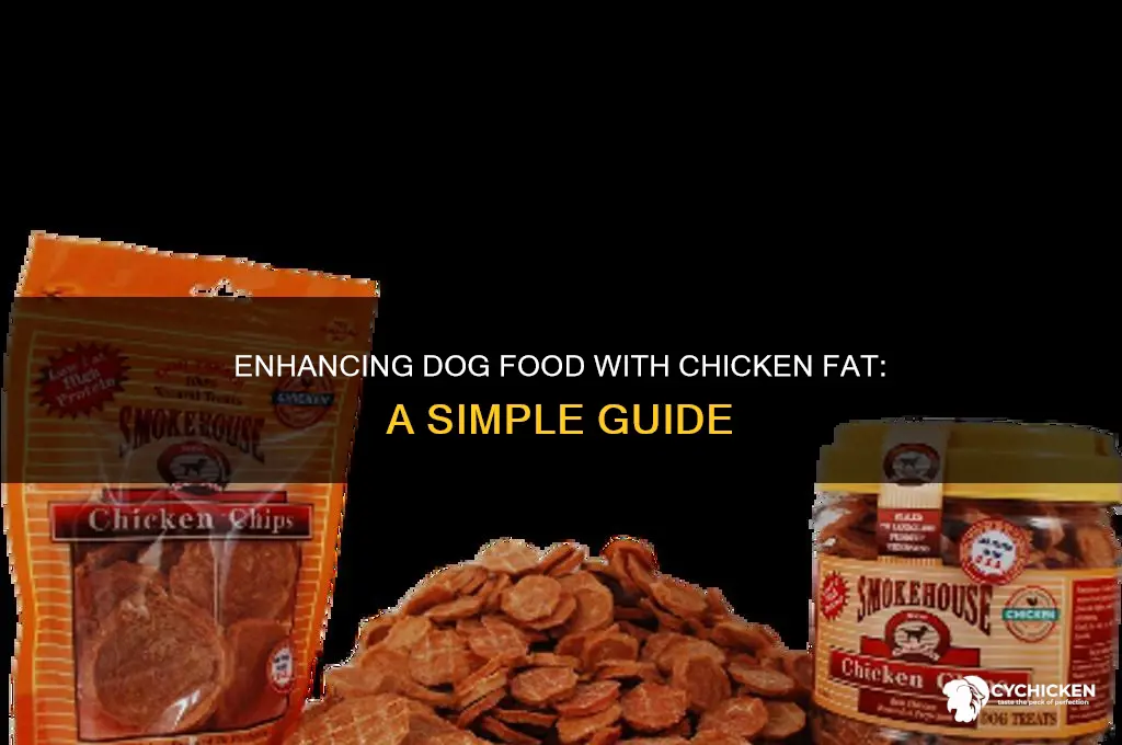how to add chicken fat to dog food