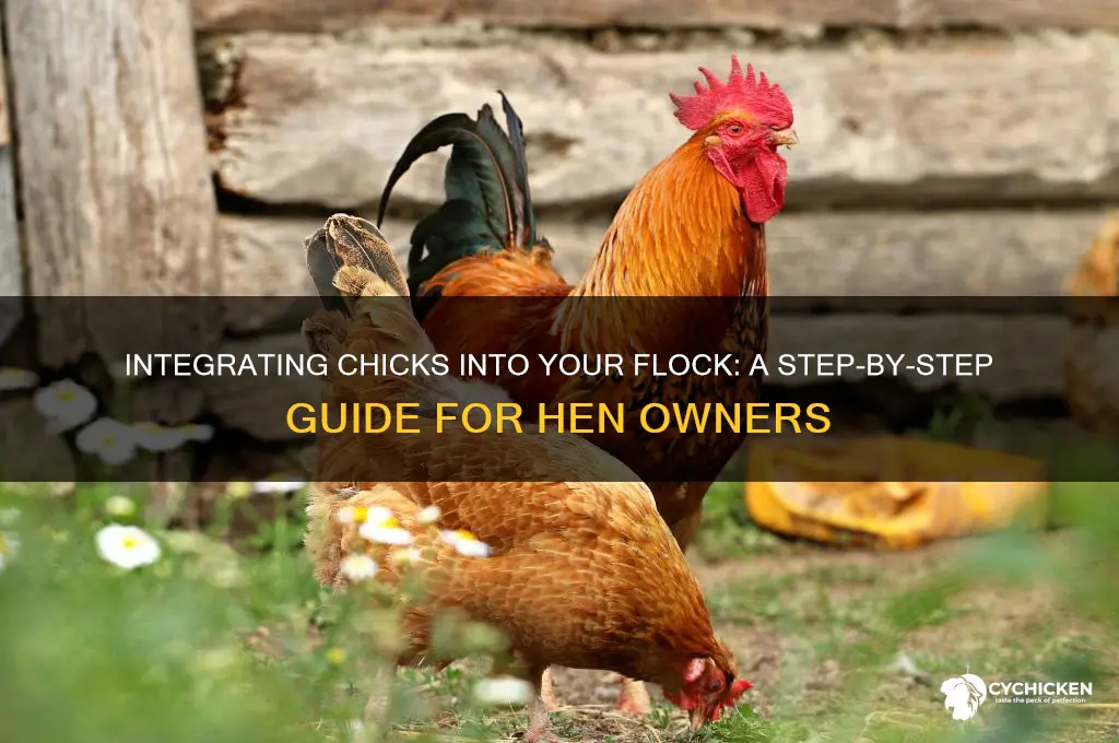 how to add chicks to a hen