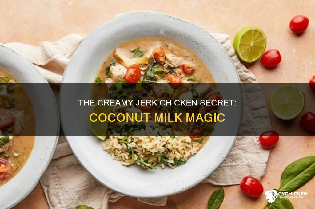 how to add coconut milk to jerk chicken