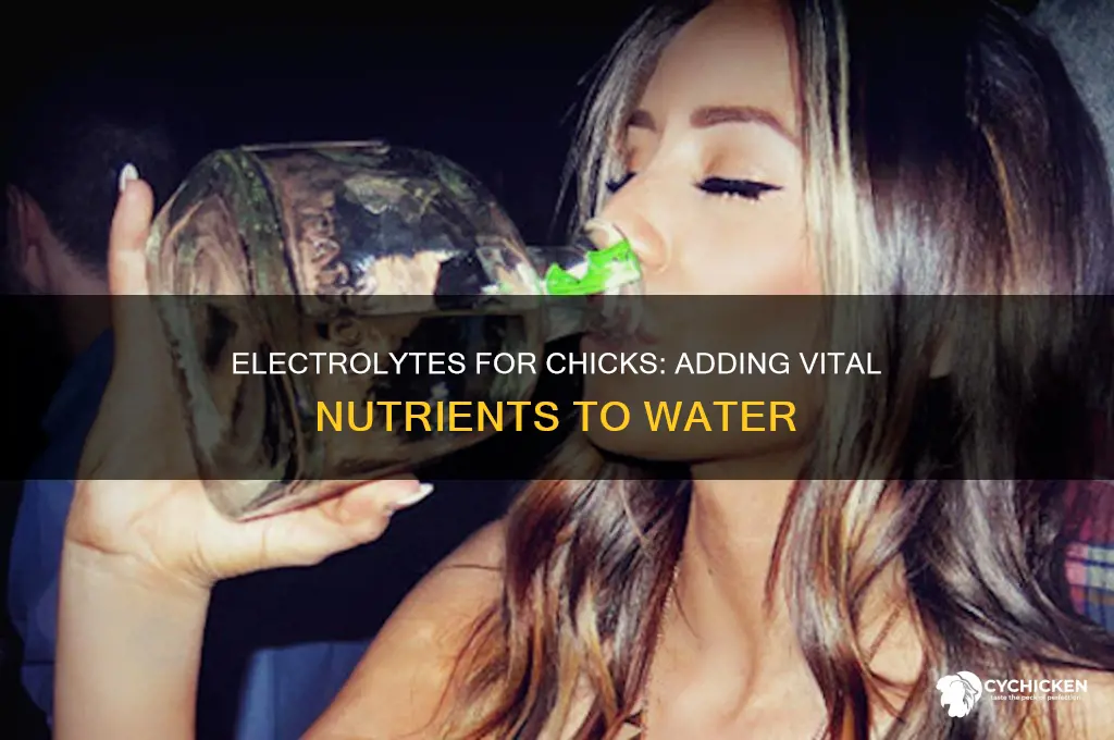 how to add electrolytes in water for chicks