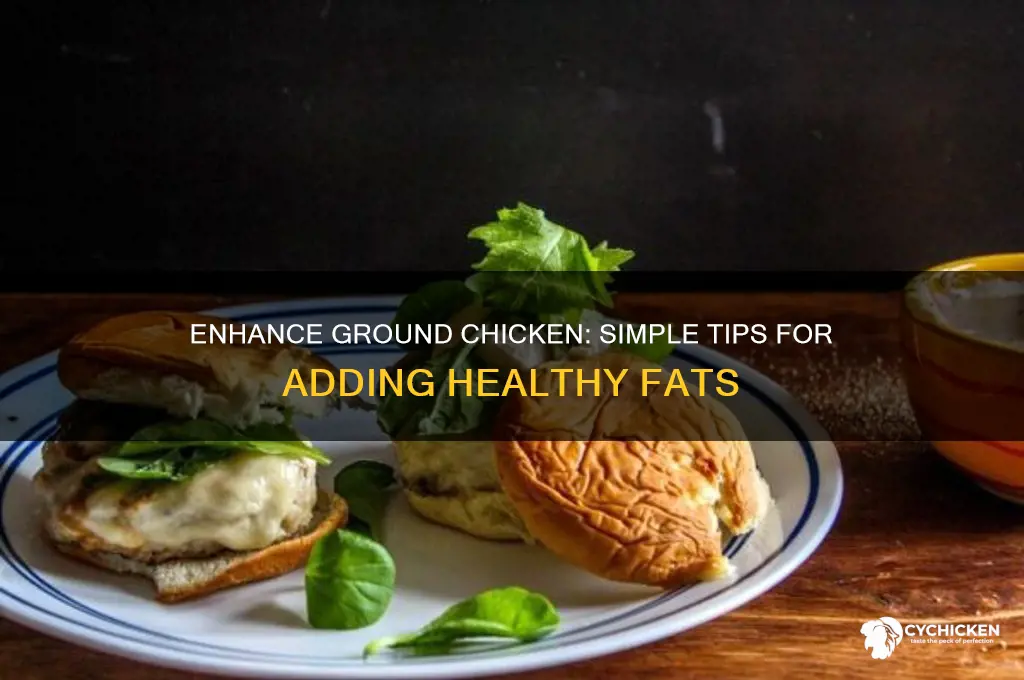 how to add fat to ground chicken