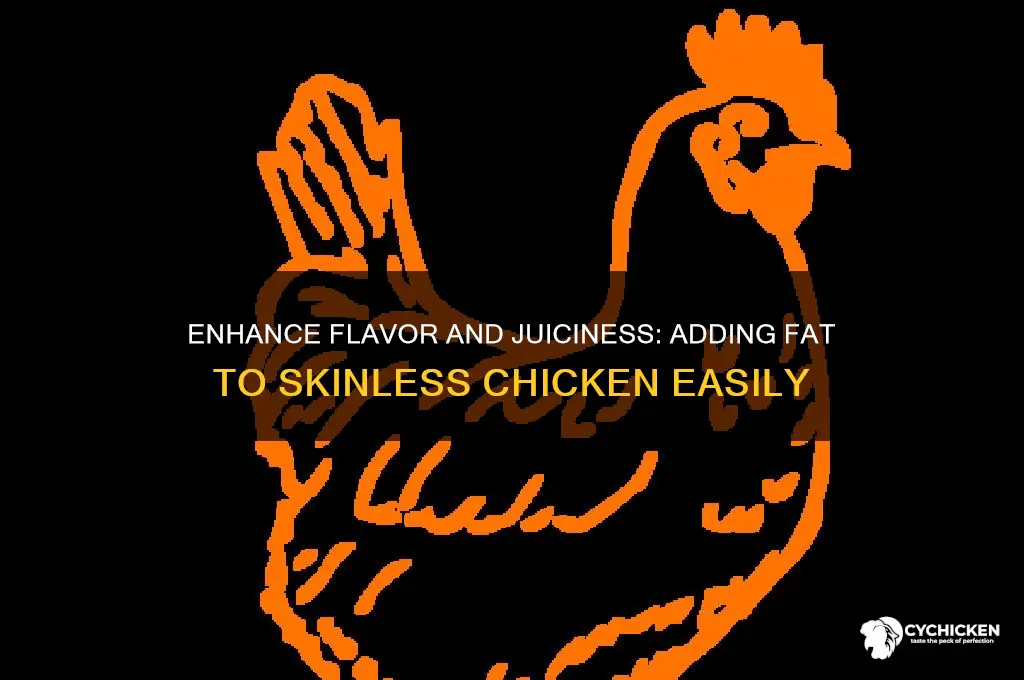 how to add fat to skinless chicken