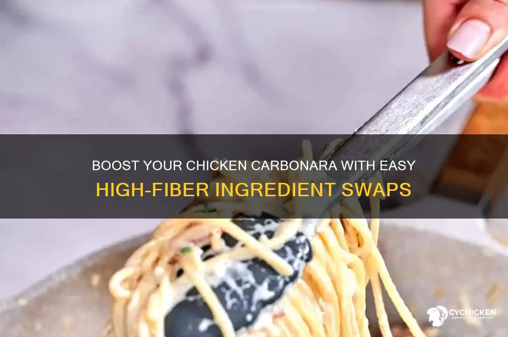 how to add fiber to chicken carbonara