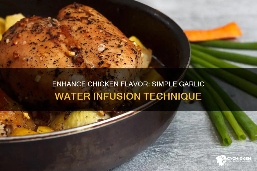 how to add garlic to chicken water