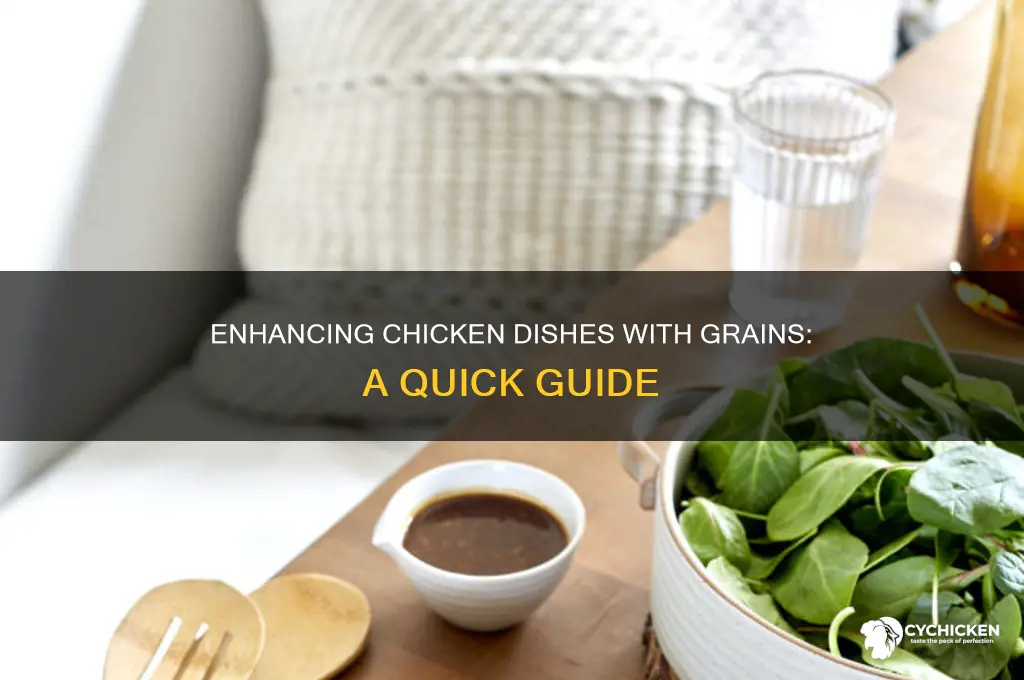 how to add grains to a chicken dish