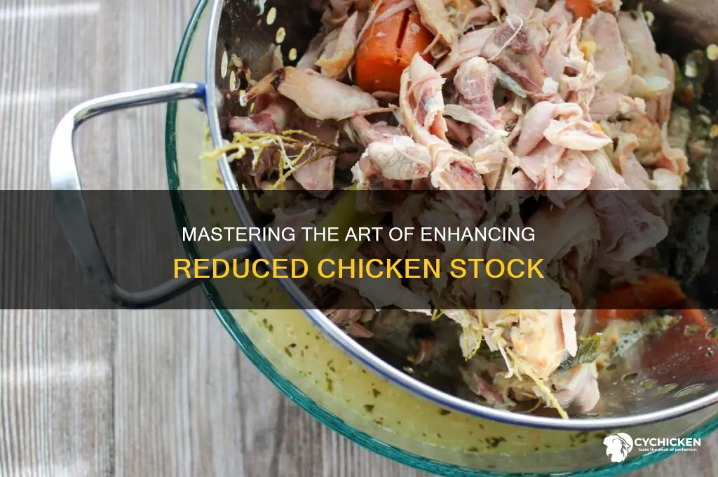 how to add liquid to reduced chicken stock