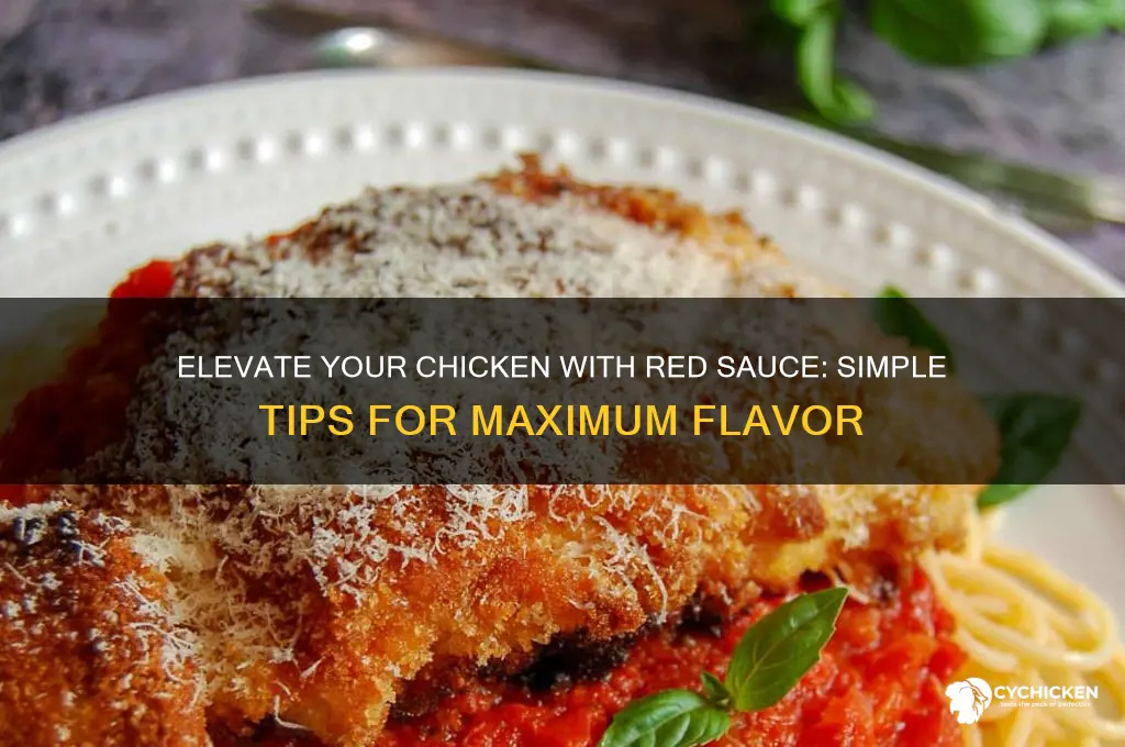 how to add more impact to chicken w red sauce