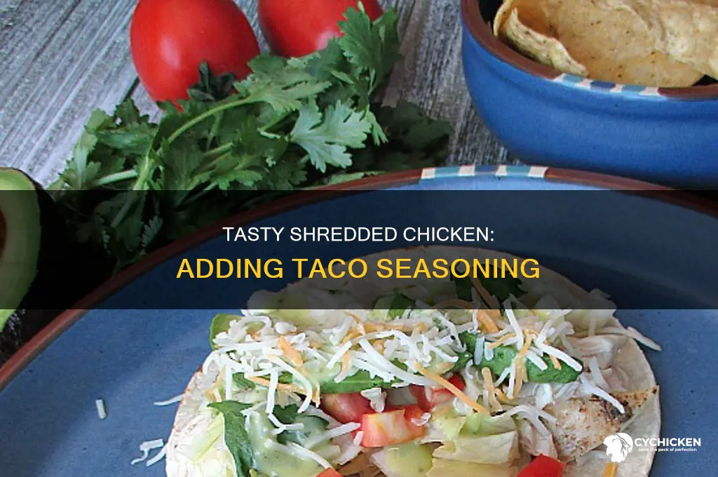 how to add taco seasoning to shredded chicken