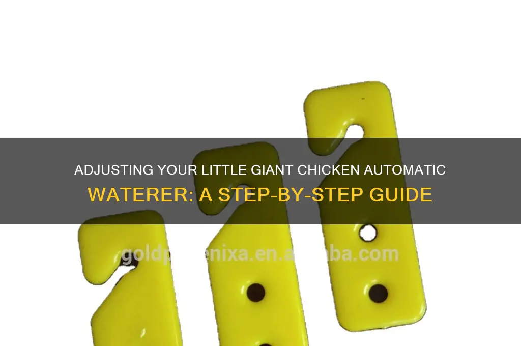 how to adjust little giant chicken automatic waterer