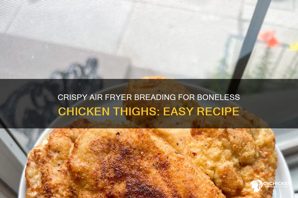 how to air fry boneless skinless chicken thighs with breading