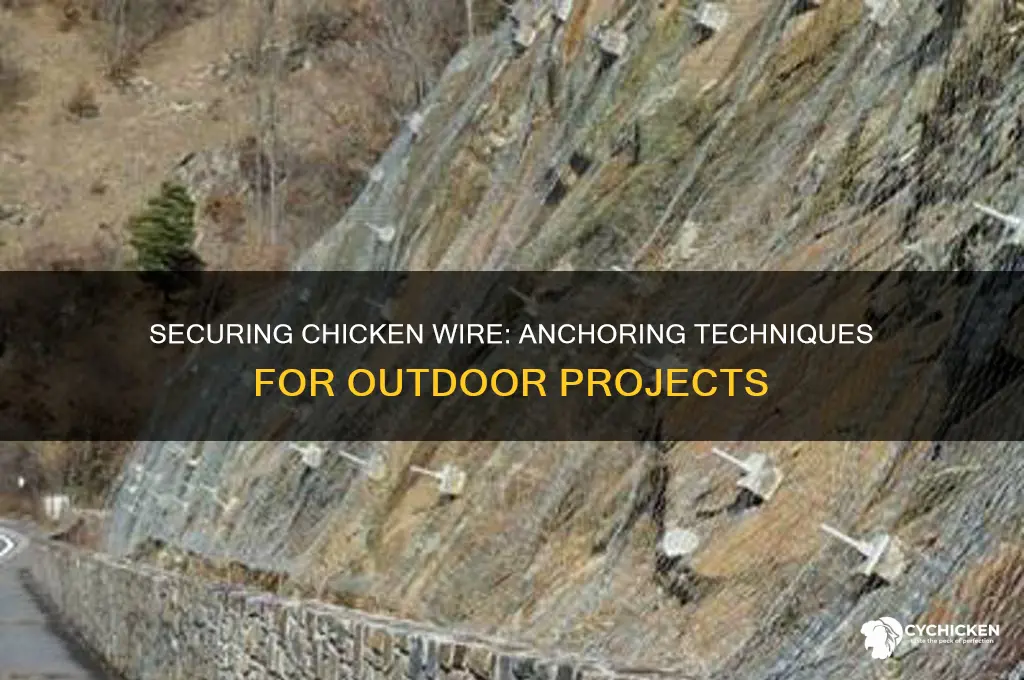 how to anchor chicken wire to the ground