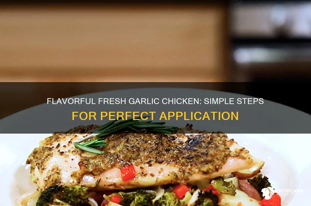 how to apply fress garlic to chicken
