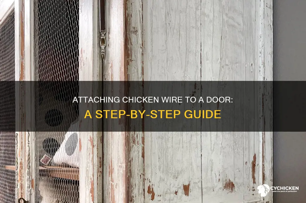 how to attach chicken wire to a door