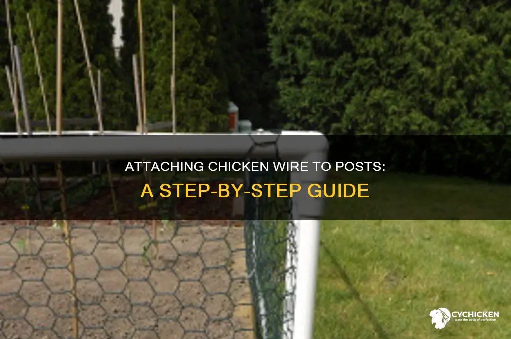 how to attach chicken wire to a post