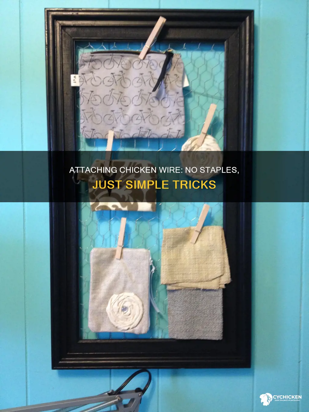 how to attach chicken wire to frame without staples