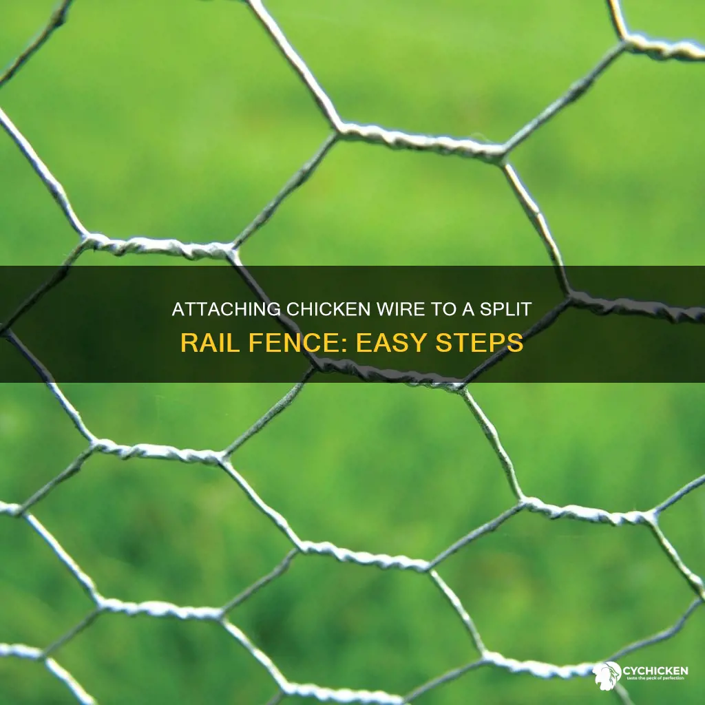 how to attach chicken wire to split rail fence