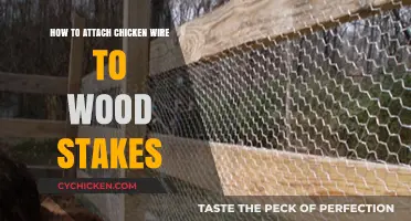 Attaching Chicken Wire: Wood Stakes Securely