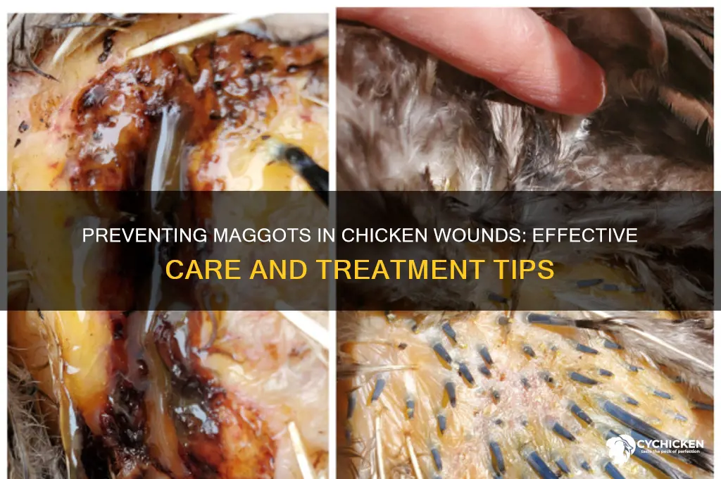 how to avoid maggots in chicken wounds