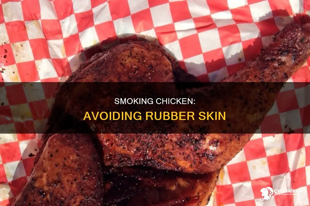 how to avoid rubbery skin on smoked chicken
