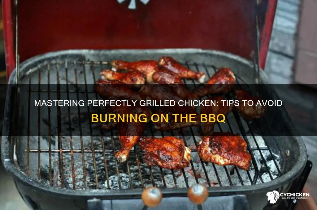 how to barbecue chicken without burning it