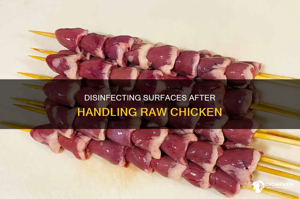 how to best disinfect after cutting raw chicken