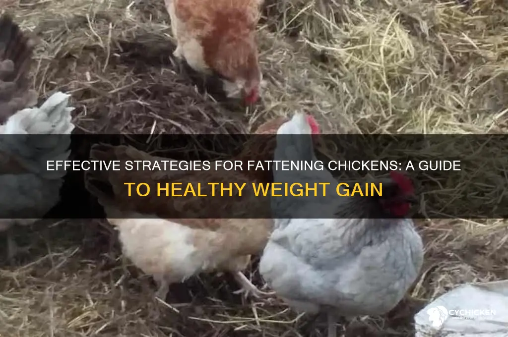 how to best fatten up a chicken