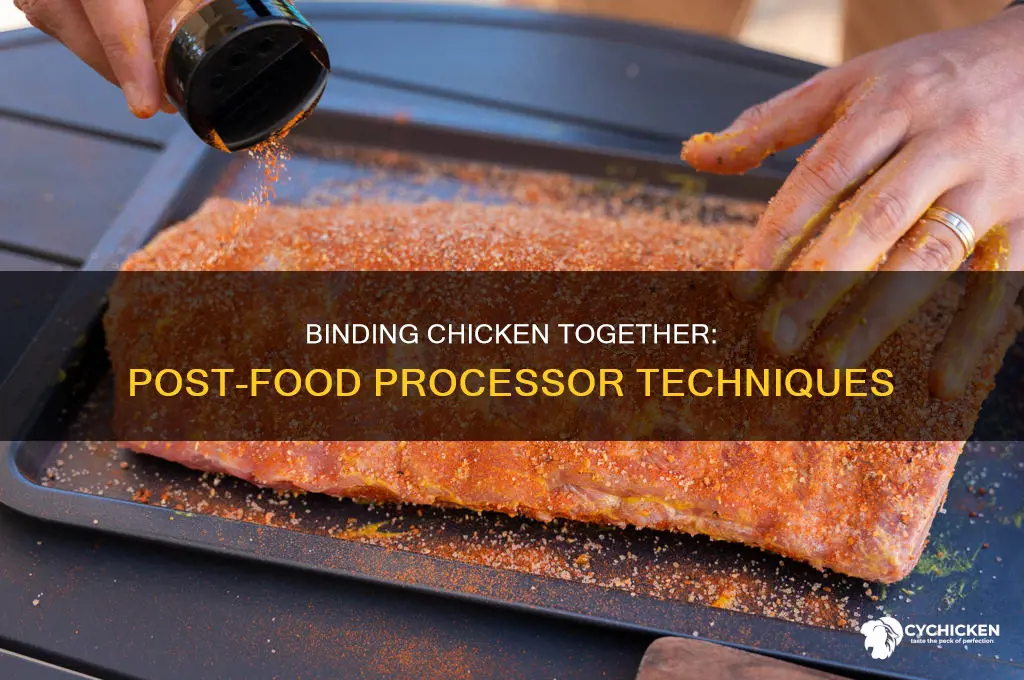 how to bind chicken together after food processor