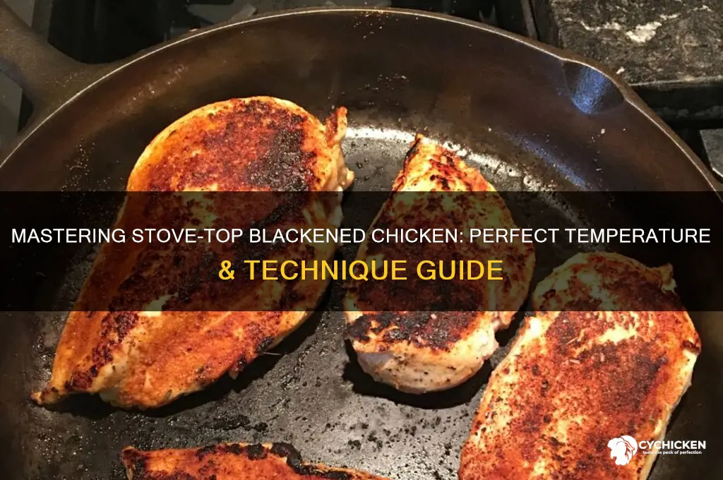 how to blacken chicken on stove temperature