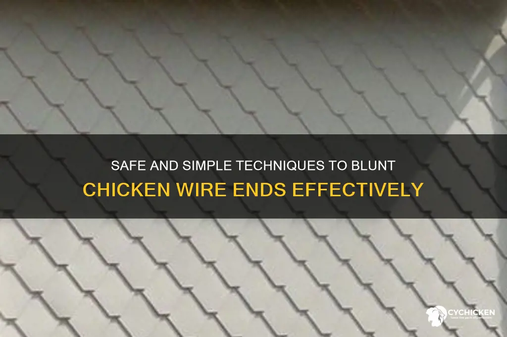 how to blunt ends of chicken wire