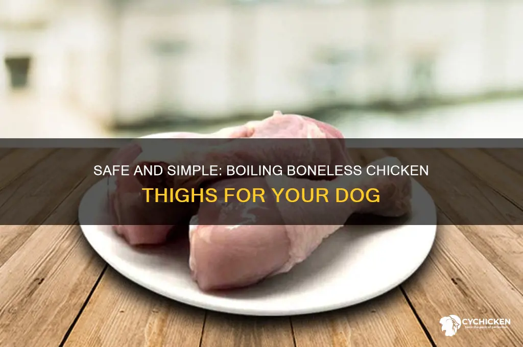 how to boil boneless chicken thighs for dog
