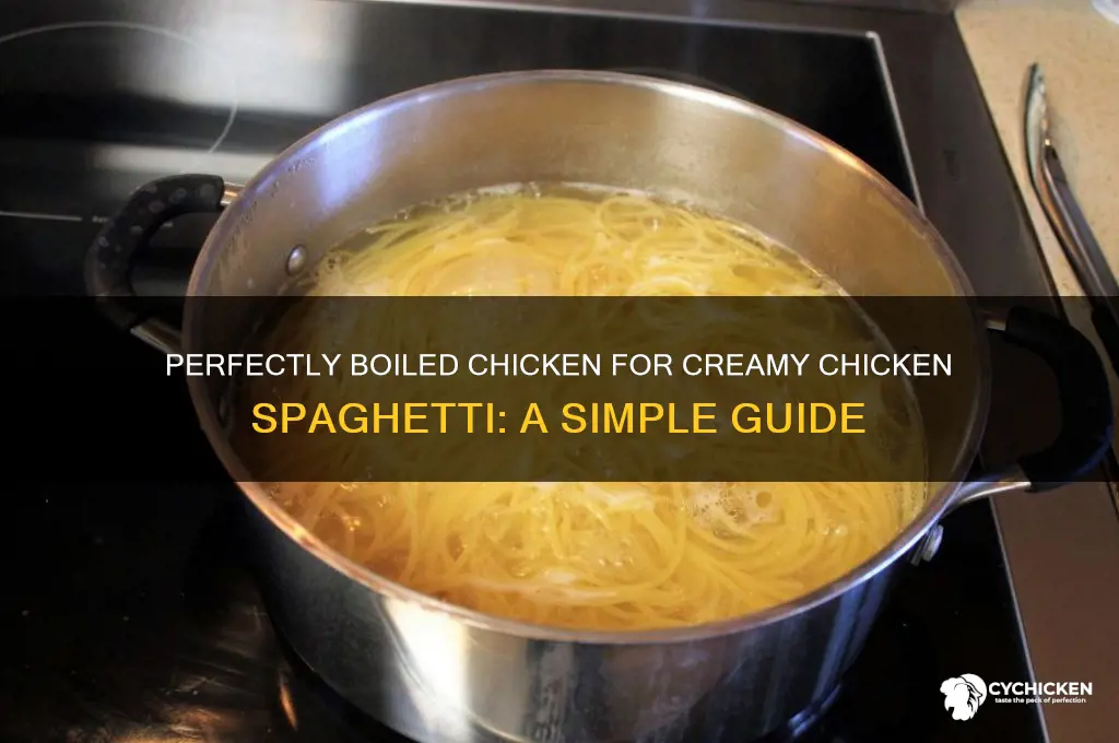 how to boil chicken for chicken spaghetti