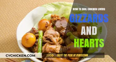 Boiling Chicken Offal: Gizzards, Hearts, and Livers
