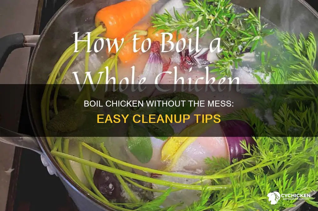 how to boil chicken without clean up mess