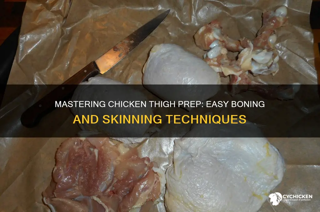 how to bone and skin chicken thighs