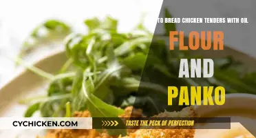 Coating Chicken Tenders: Oil, Flour, and Panko Perfection