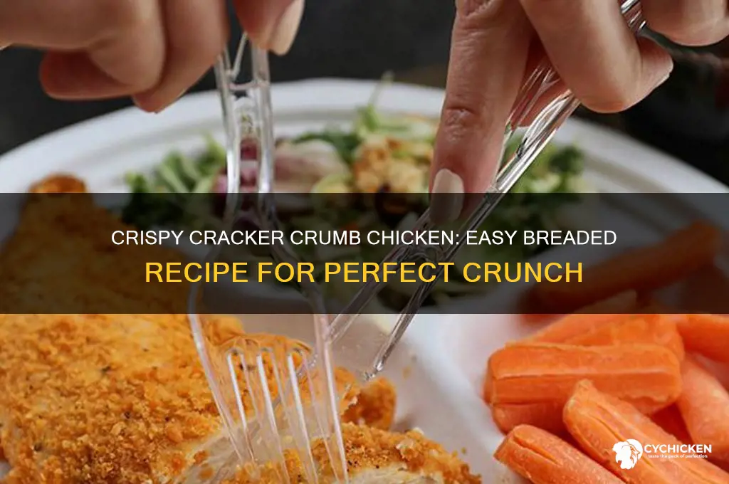 how to bread chicken with cracker crumbs