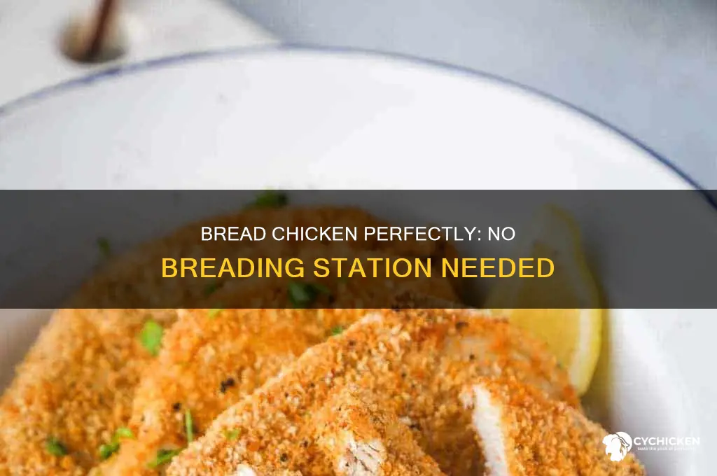 how to bread chicken without a breading station