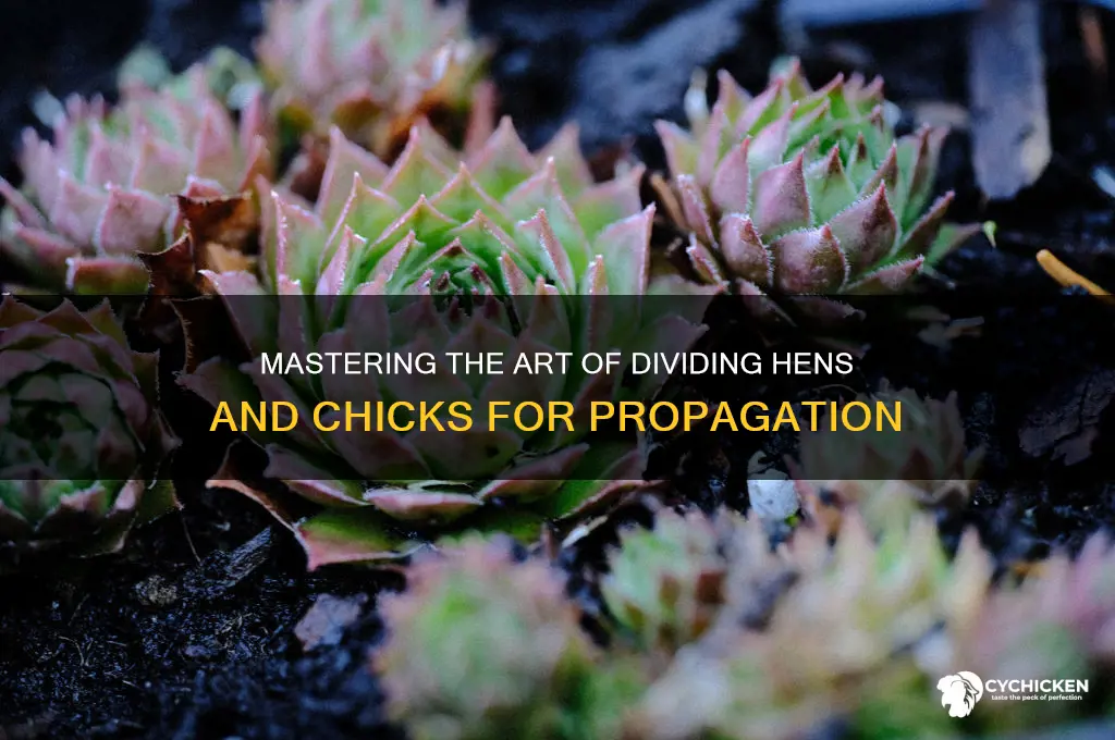 how to break apart hens and chicks