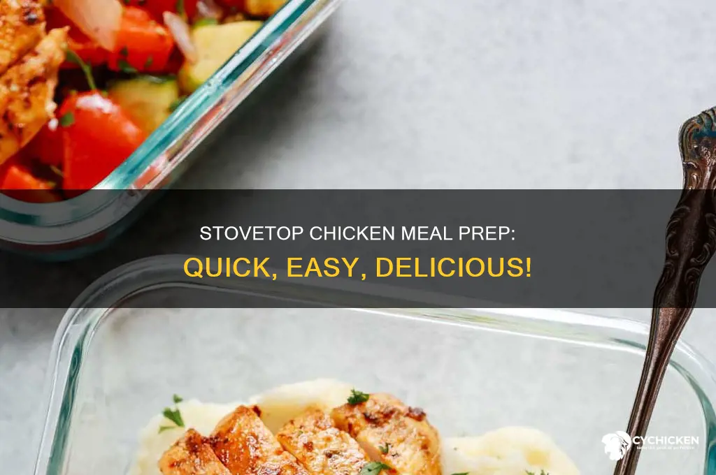 how to break meal prep chicken on stove