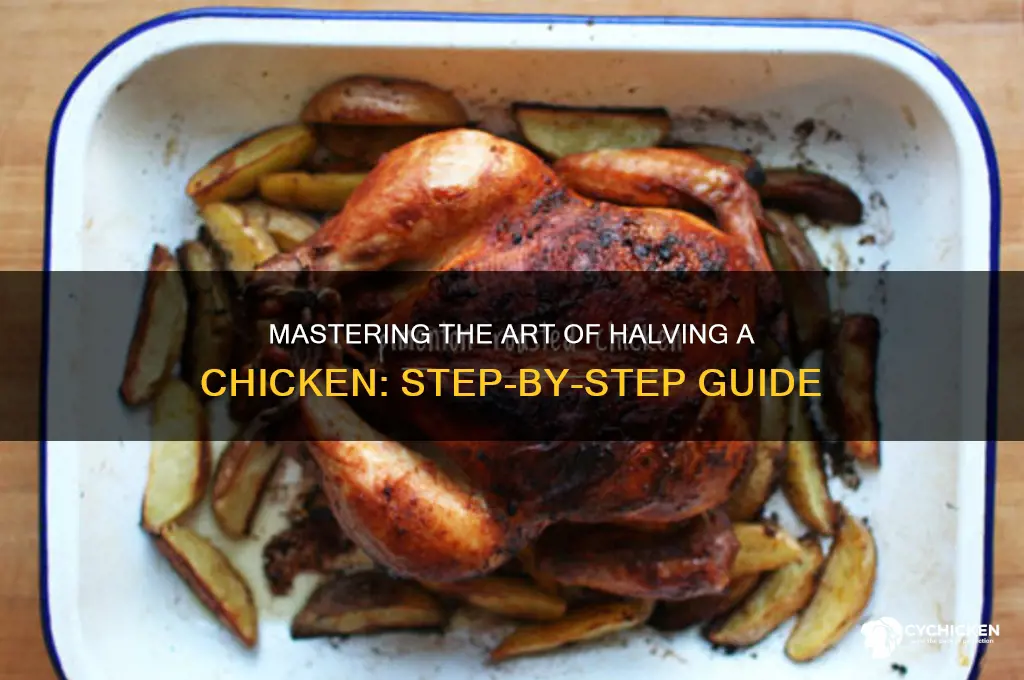 how to breakdown a chicken in half