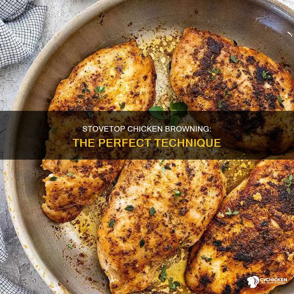 how to brown boneless skinless chicken on the stove