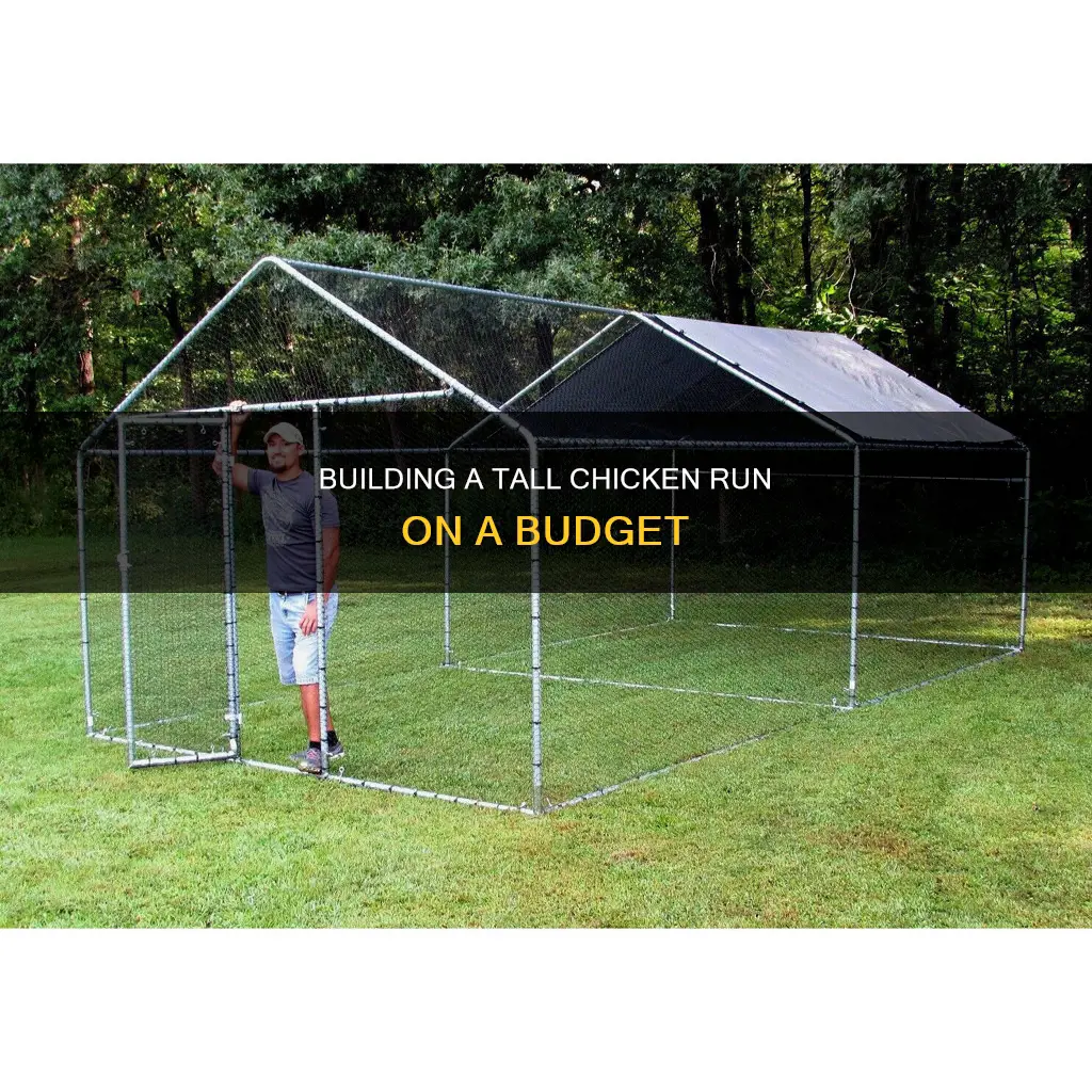how to build a 5 ft tall chicken run cheap